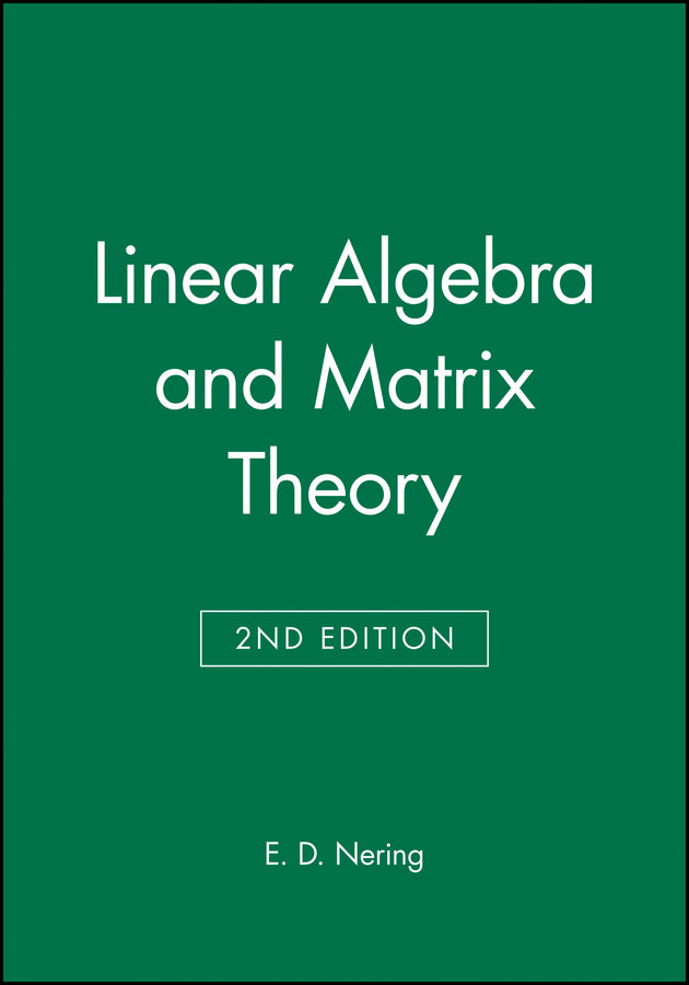 Linear Algebra and Matrix Theory (Paperback / softback) 9780471631781