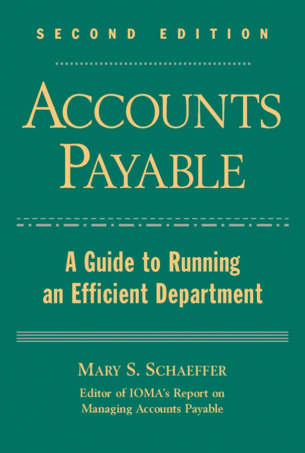 Accounts Payable; A Guide to Running an Efficient Department (Hardback) 9780471636908