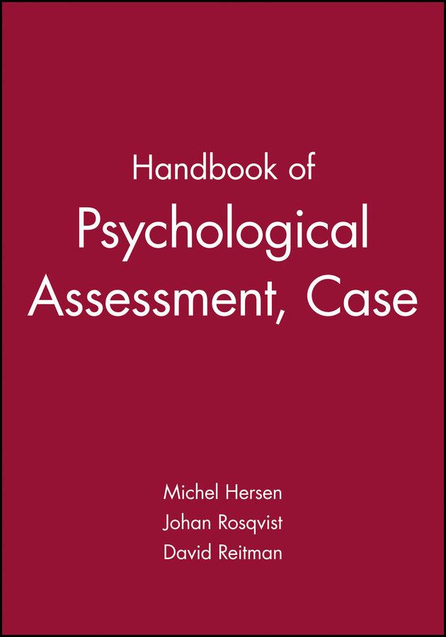 Handbook of Psychological Assessment, Case Conceptualization, and Treatment, 2 Volume Set (Hardback) 9780471779988