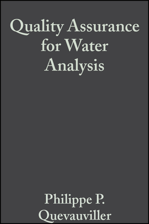 Quality Assurance for Water Analysis (Hardback) 9780471899624