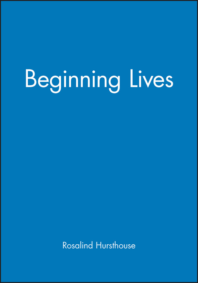 Beginning Lives (Paperback / softback) 9780631153283