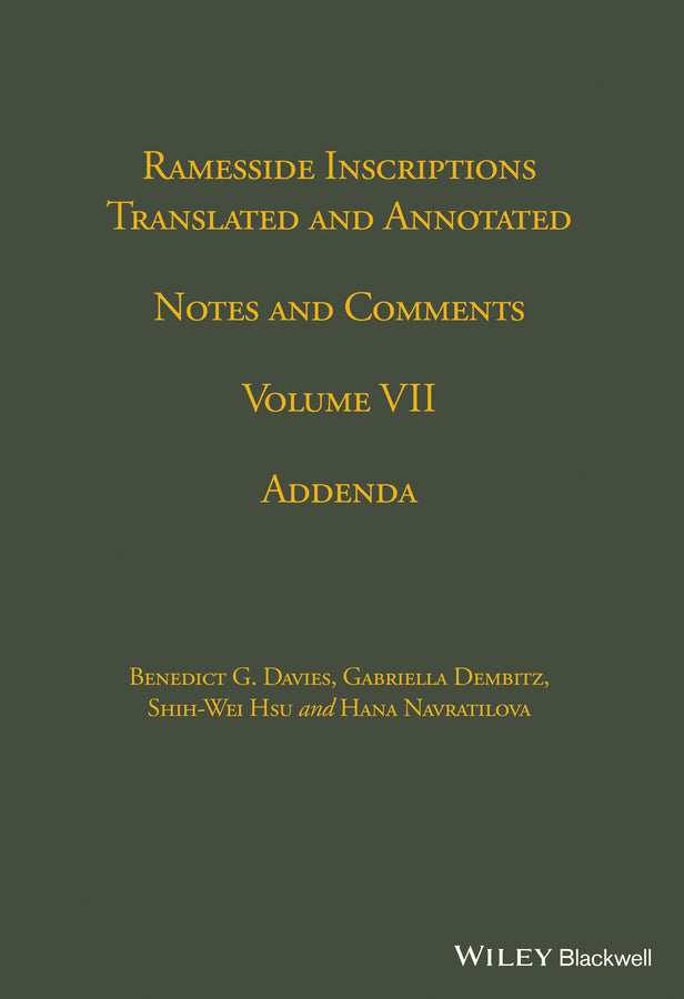 Ramesside Inscriptions, Addenda (Hardback) 9780631184416