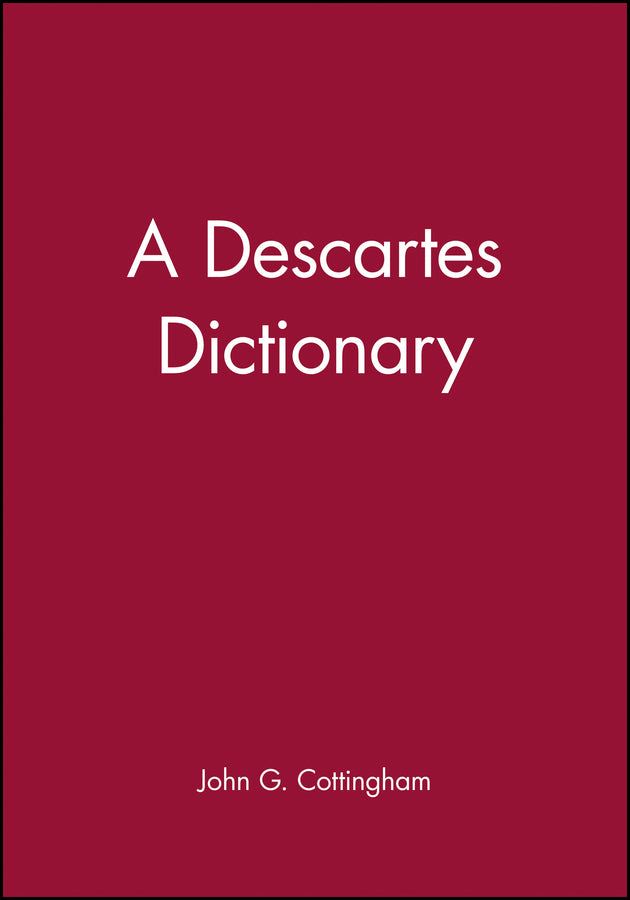 A Descartes Dictionary (Paperback / softback) 9780631185383