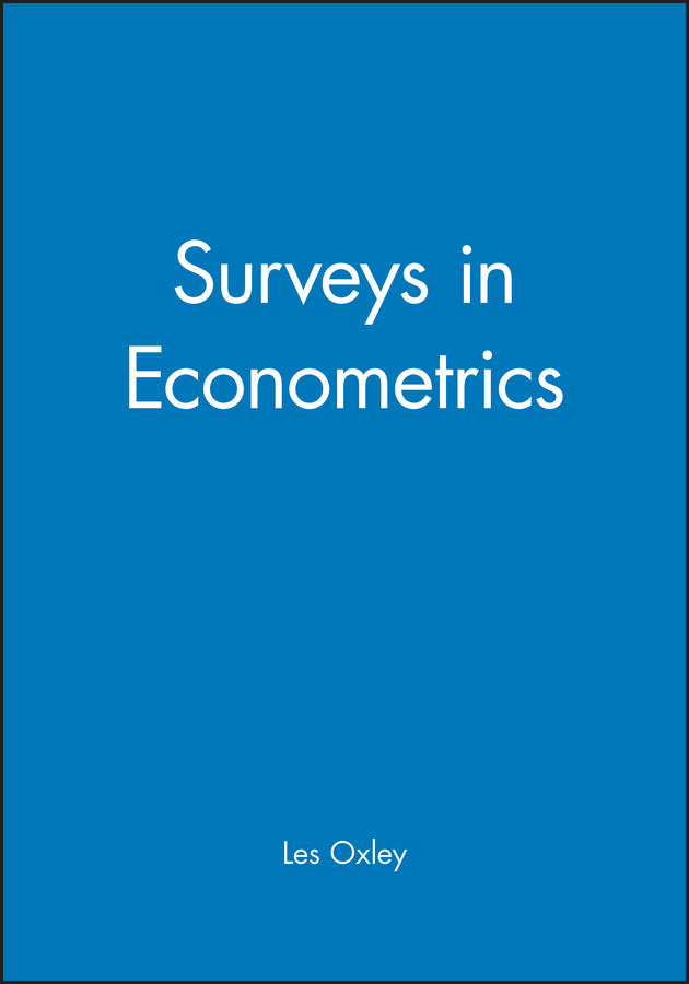 Surveys in Econometrics (Paperback / softback) 9780631190653