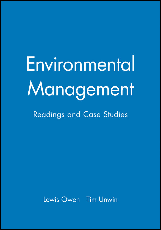 Environmental Management; Readings and Case Studies (Paperback / softback) 9780631201175