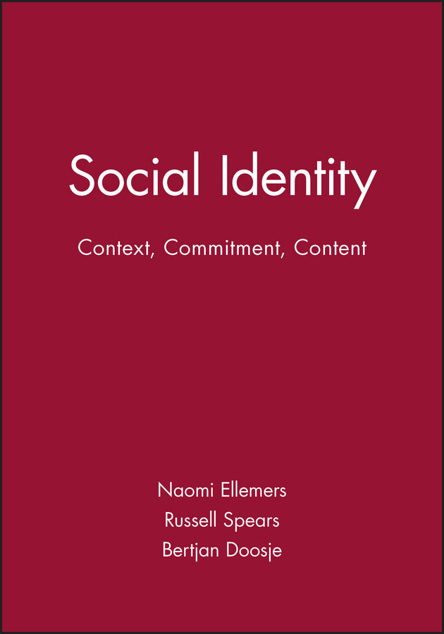 Social Identity: Context, Commitment, Content (Paperback / softback) 9780631206910