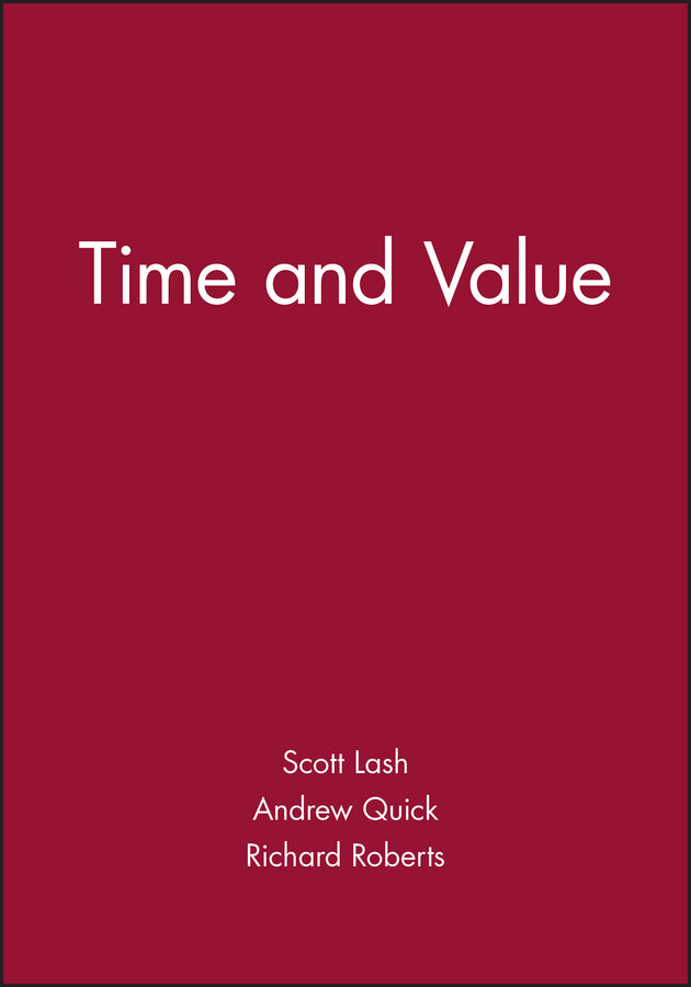 Time and Value (Paperback / softback) 9780631210030