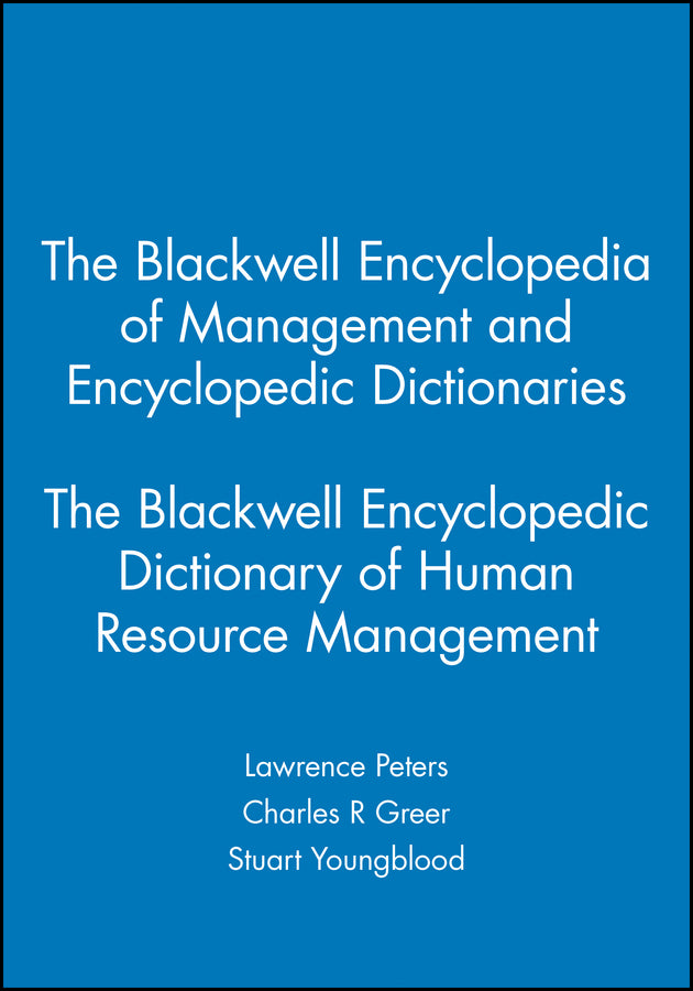 The Blackwell Encyclopedic Dictionary of Human Resource Management (Paperback / softback) 9780631210795