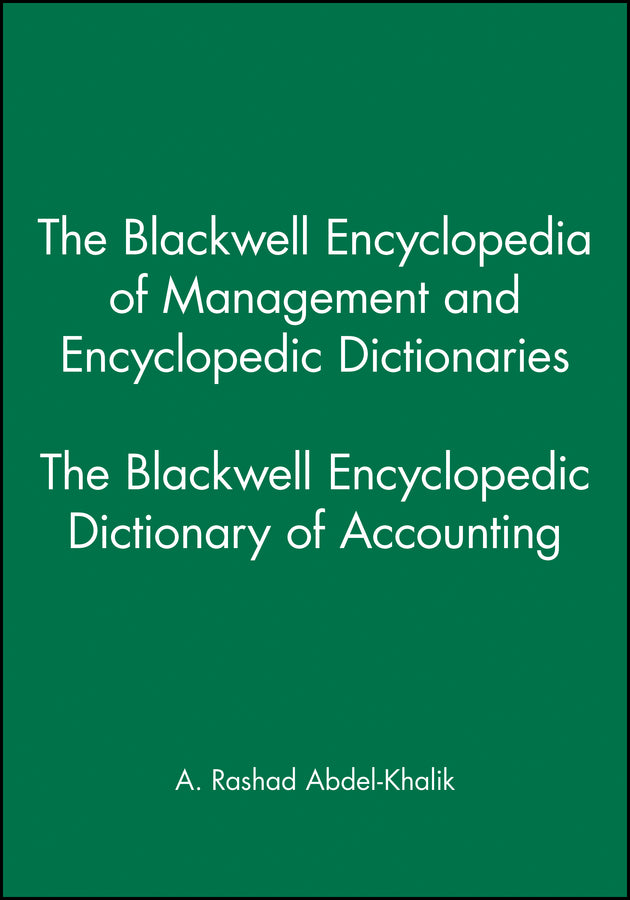 The Blackwell Encyclopedic Dictionary of Accounting (Paperback / softback) 9780631211877