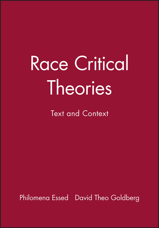 Race Critical Theories; Text and Context (Paperback / softback) 9780631214380