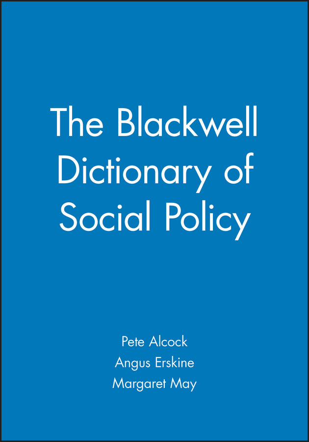 The Blackwell Dictionary of Social Policy (Paperback / softback) 9780631218470