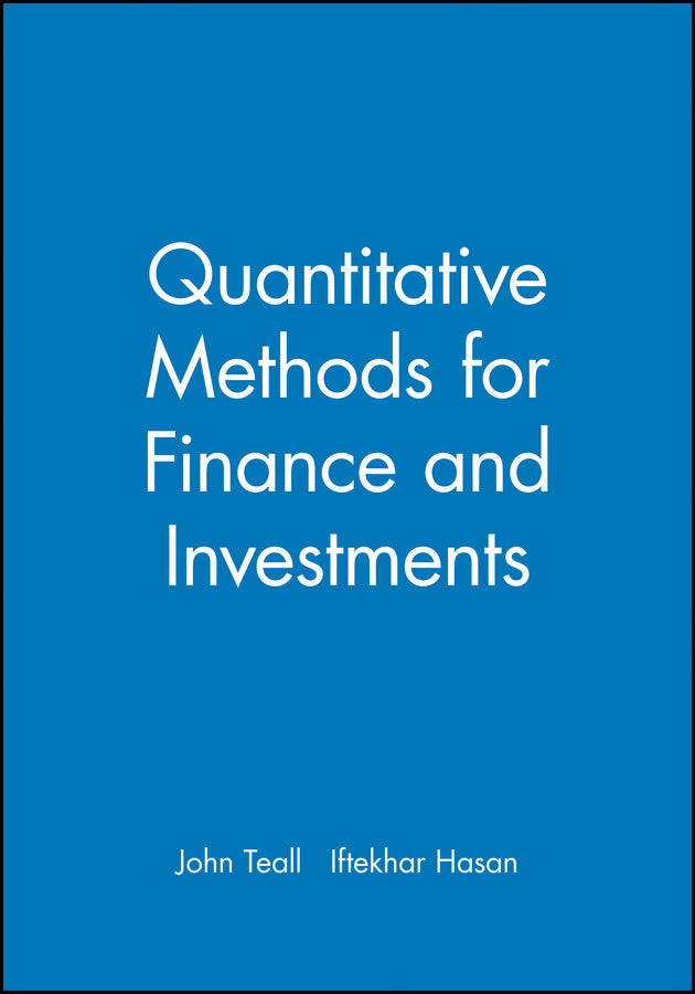 Quantitative Methods for Finance and Investments (Paperback / softback) 9780631223399