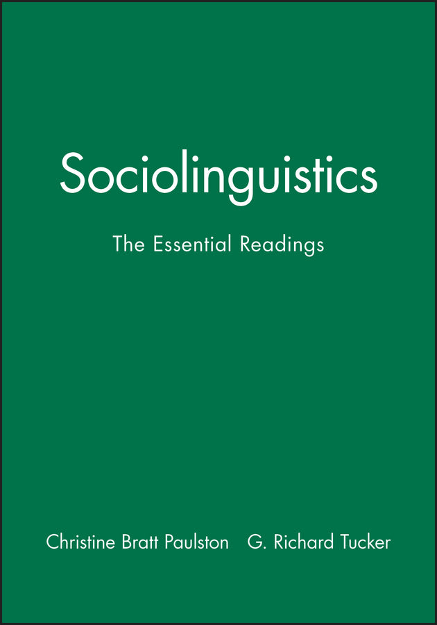 Sociolinguistics; The Essential Readings (Paperback / softback) 9780631227175