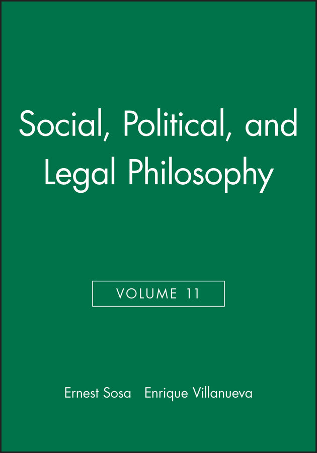 Social, Political, and Legal Philosophy, Volume 11 (Paperback / softback) 9780631230267