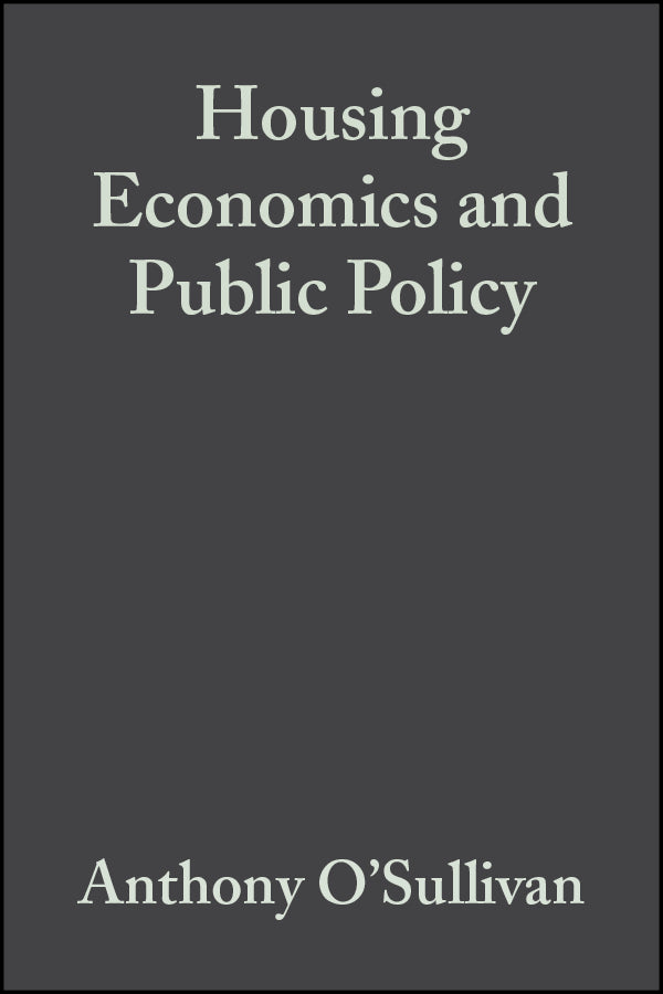Housing Economics and Public Policy (Paperback / softback) 9780632064618