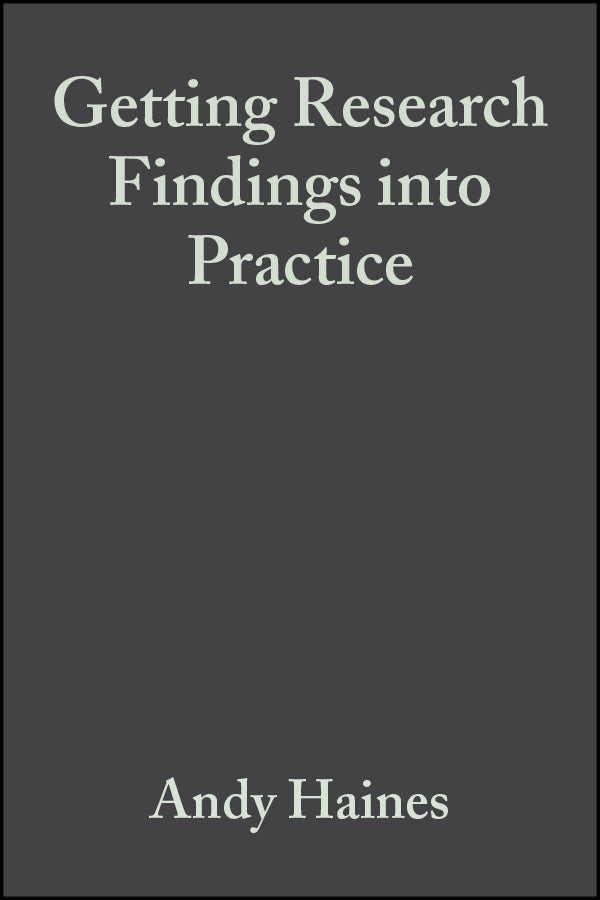 Getting Research Findings into Practice (Paperback / softback) 9780727915535