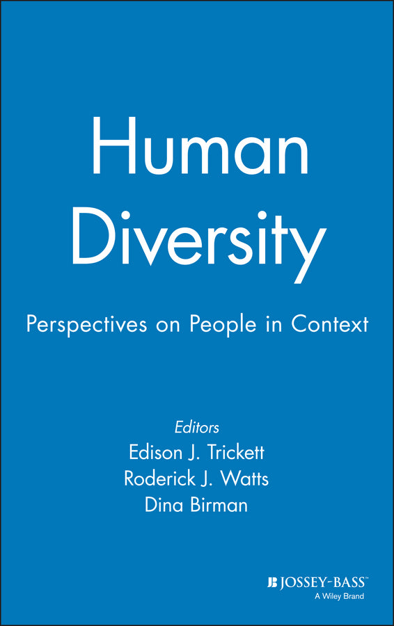 Human Diversity; Perspectives on People in Context (Hardback) 9780787900298