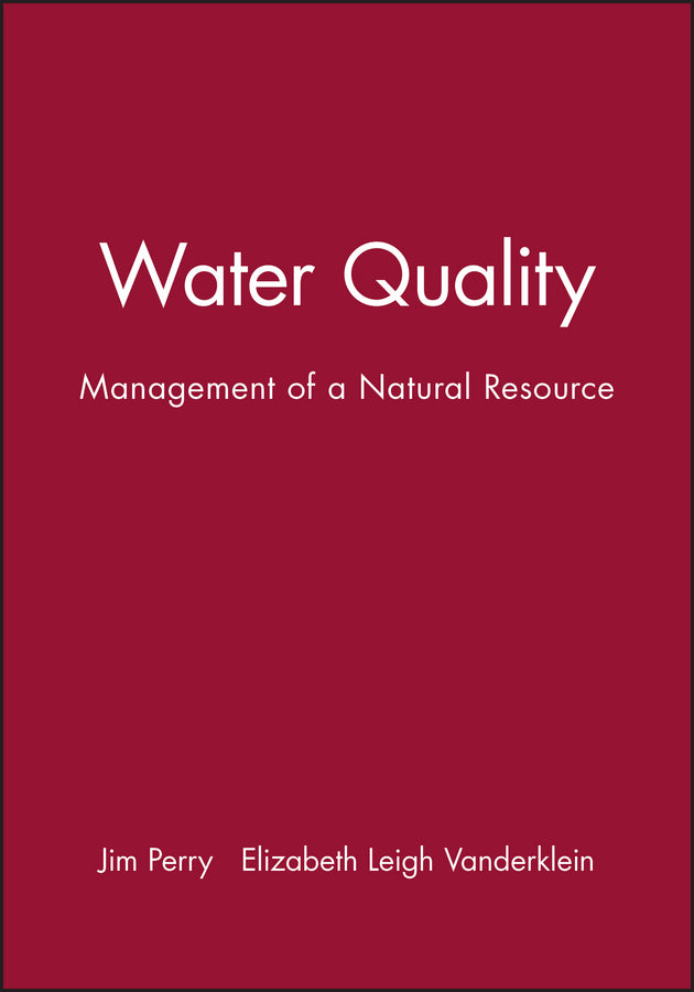 Water Quality; Management of a Natural Resource (Paperback / softback) 9780865424692