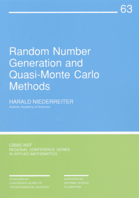 Random Number Generation and Quasi–Monte Carlo Methods (Paperback / softback) 9780898712957
