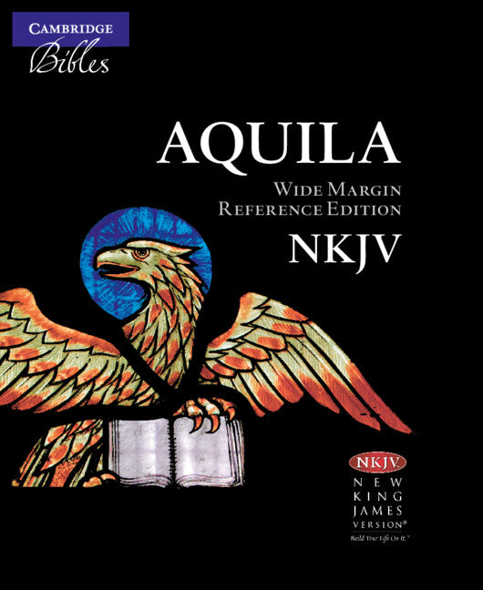 NKJV Aquila Wide Margin Reference Bible, Black Calf Split Leather, Red-letter Text, NK744:XRM (Leather / fine binding) 9781107604124