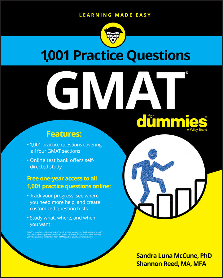 GMAT: 1,001 Practice Questions For Dummies (Paperback / softback) 9781119363125