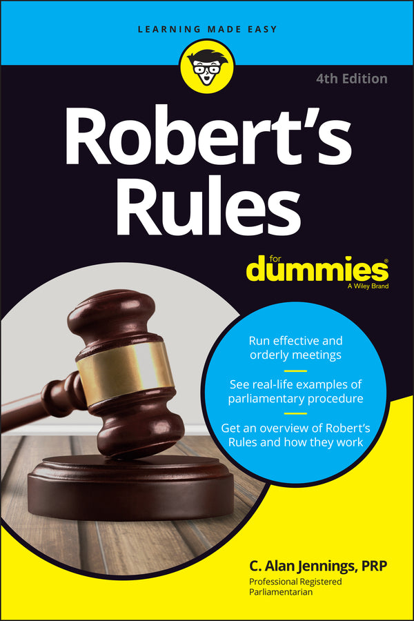 Robert's Rules For Dummies (Paperback / softback) 9781119824589