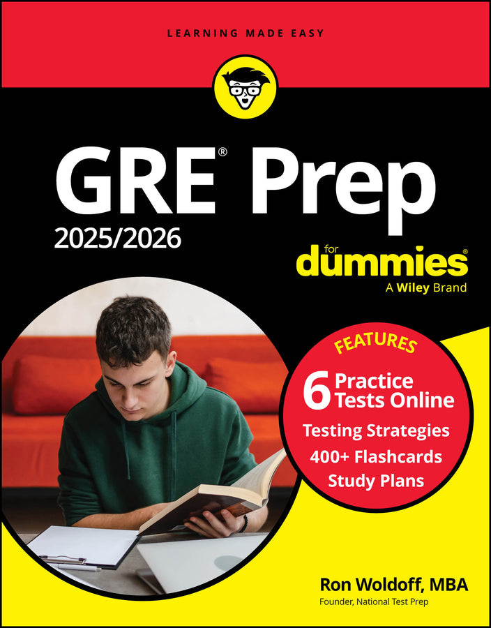 GRE Prep 2025/2026 For Dummies; Book + 6 Practice Tests + 400 Flashcards Online (Paperback / softback) 9781394255665