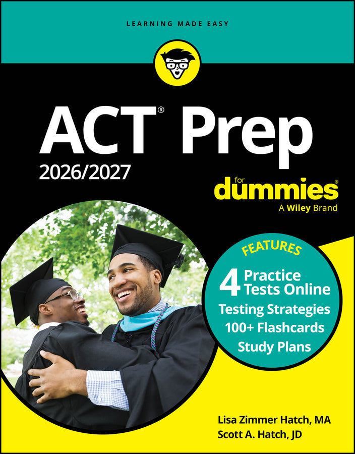 ACT Prep 2026/2027 For Dummies; Book + 4 Practice Tests + Flashcards Online (Paperback / softback) 9781394351343