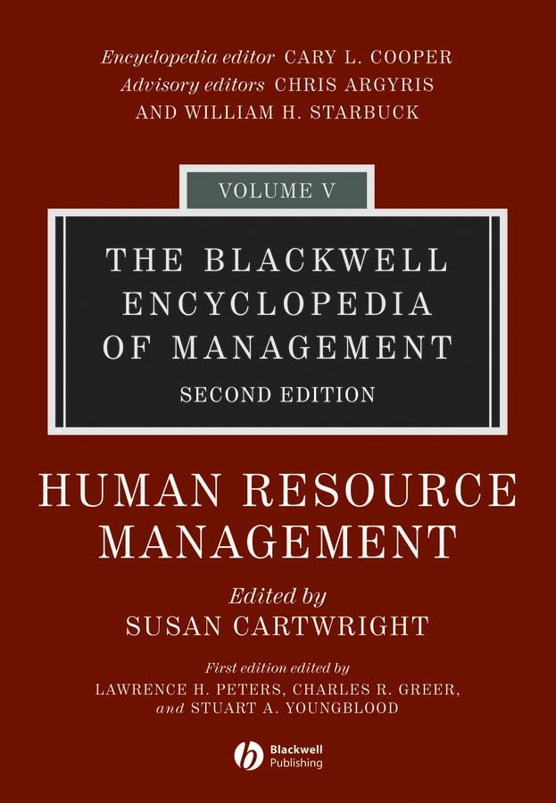 The Blackwell Encyclopedia of Management, Human Resource Management (Hardback) 9781405116978