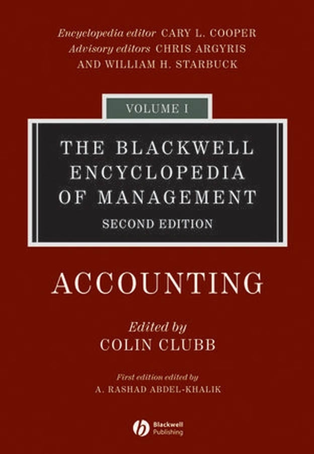 The Blackwell Encyclopedia of Management, Accounting (Hardback) 9781405118279