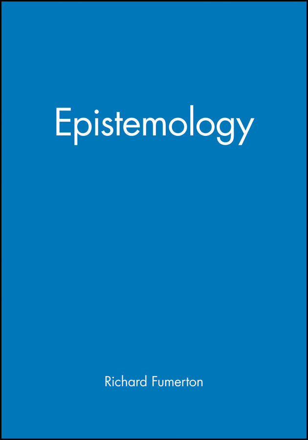 Epistemology (Hardback) 9781405125666