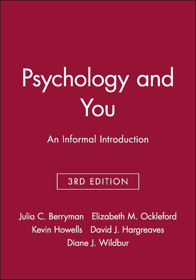 Psychology and You; An Informal Introduction (Paperback / softback) 9781405126984