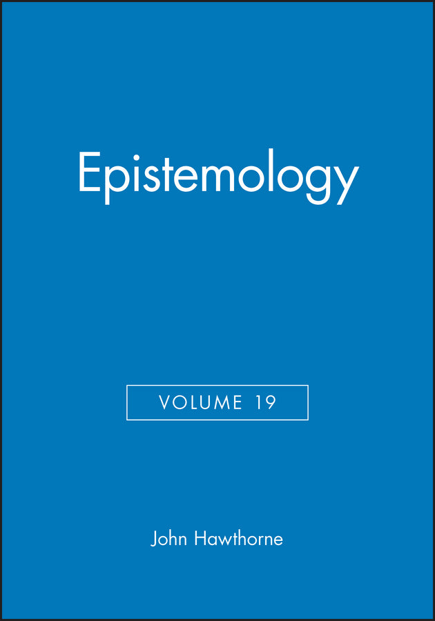 Epistemology, Volume 19 (Paperback / softback) 9781405139397