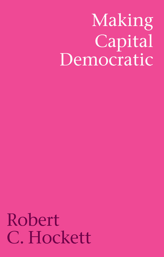 Making Capital Democratic; A Reconstruction of State, Credit, and Finance (Hardback) 9781509570058