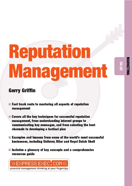 Reputation Management; Marketing 04.05 (Paperback / softback) 9781841122311