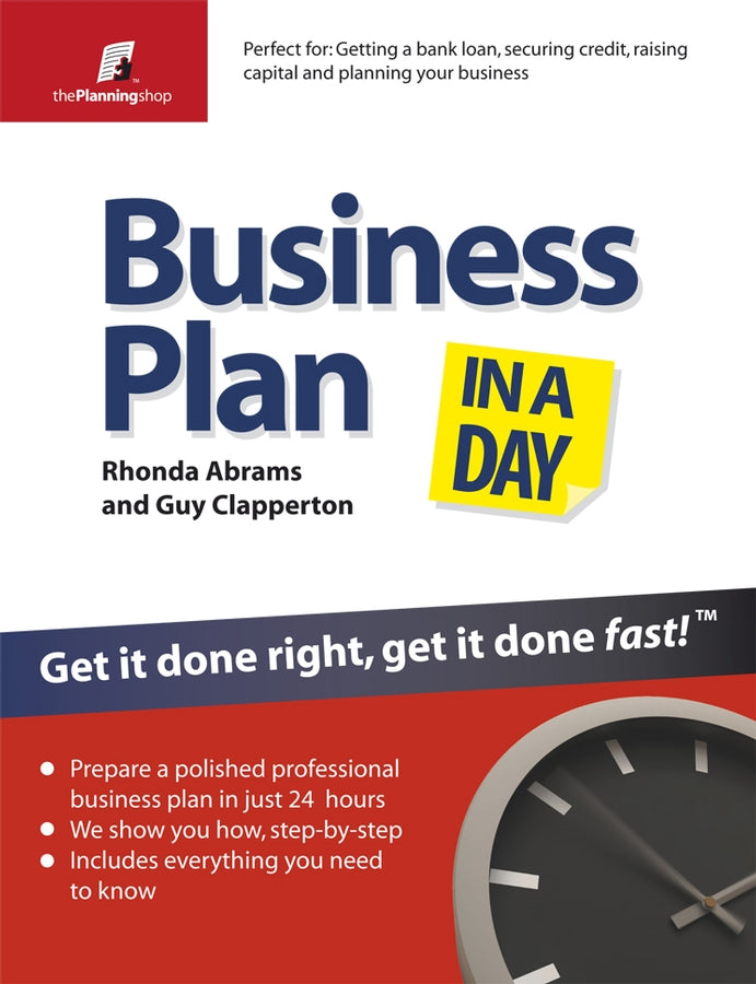 Business Plan In A Day; Get It Done Right, Get it Done Fast (Paperback / softback) 9781841128047