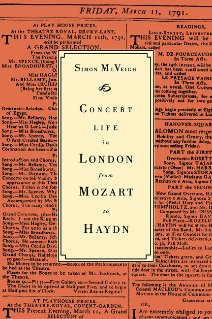 Concert Life in London from Mozart to Haydn (Paperback / softback) 9780521028905