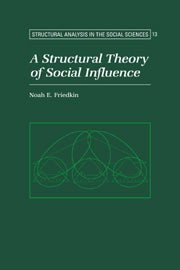 A Structural Theory of Social Influence (Hardback) 9780521454827