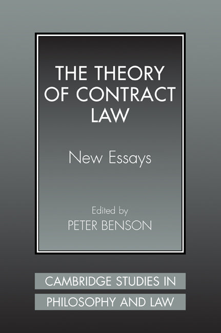 The Theory of Contract Law; New Essays (Paperback / softback) 9780521041324
