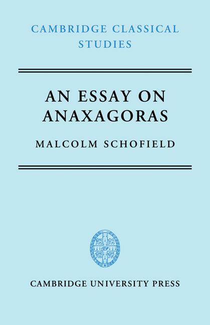 An Essay on Anaxagoras (Paperback / softback) 9780521042611
