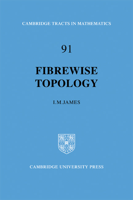 Fibrewise Topology (Paperback / softback) 9780521089258