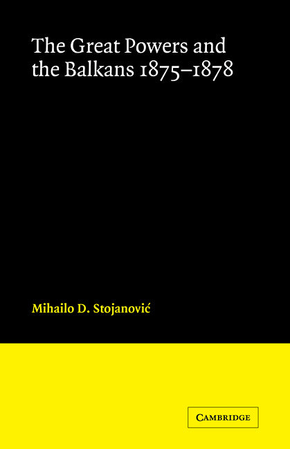 The Great Powers and the Balkans 1875-1878 (Paperback / softback) 9780521089340