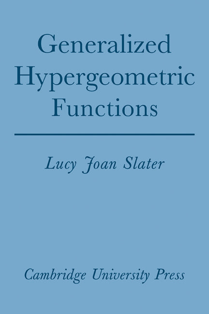 Generalized Hypergeometric Functions (Paperback / softback) 9780521090612