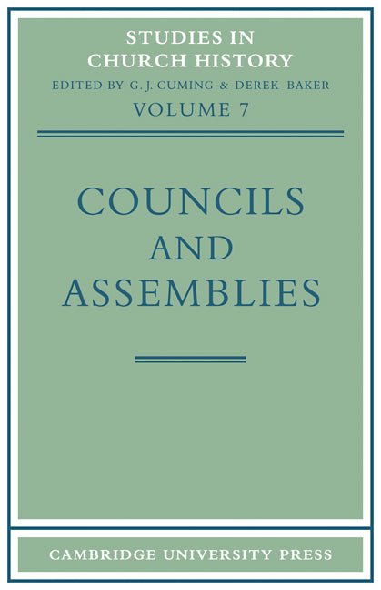 Councils and Assemblies (Paperback / softback) 9780521097673