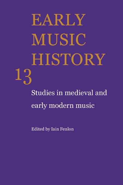 Early Music History; Studies in Medieval and Early Modern Music (Paperback / softback) 9780521104388