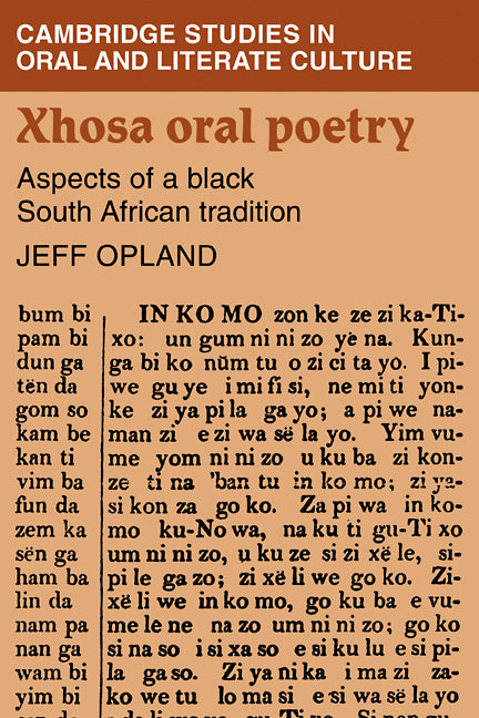 Xhosa Oral Poetry; Aspects of a Black South African Tadition (Paperback / softback) 9780521104784