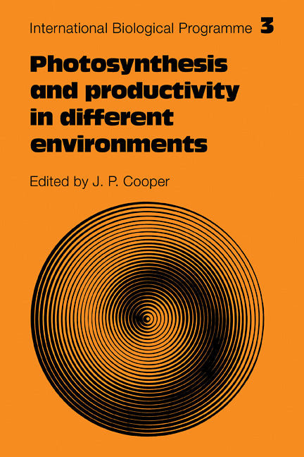 Photosynthesis and Productivity in Different Environments (Paperback) 9780521113427