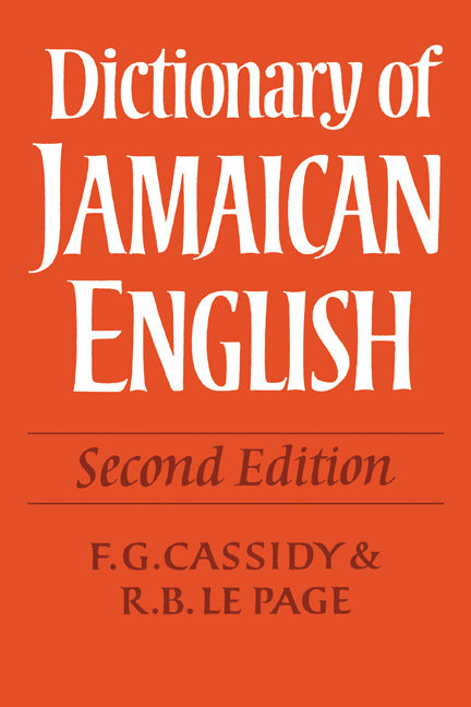 Dictionary of Jamaican English (Paperback) 9780521118408