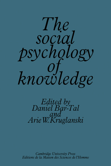 The Social Psychology of Knowledge (Paperback) 9780521127066