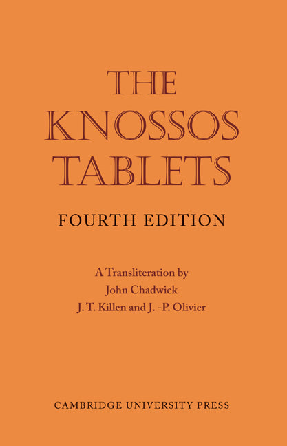 The Knossos Tablets (Paperback) 9780521135276